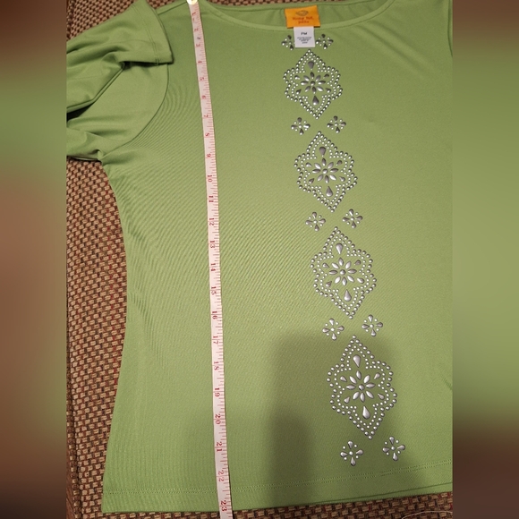 2 Ruby Rd. 3/4 Length Sleeve Tops With Embellishments - Picture 6 of 15